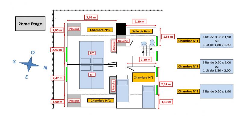 foto 6 Huurhuis van particulieren Les Contamines Montjoie chalet Rhne-Alpes Haute-Savoie Plattegrond van de woning