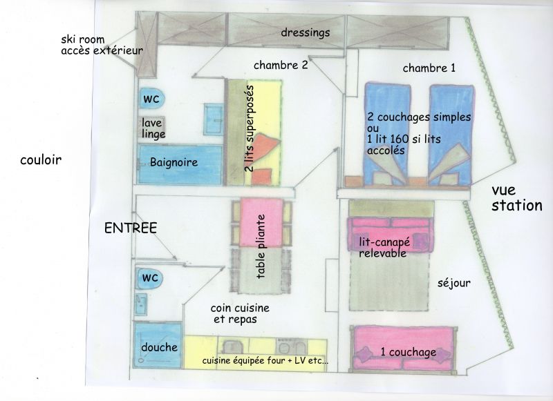 foto 7 Huurhuis van particulieren Avoriaz appartement Rhne-Alpes Haute-Savoie Plattegrond van de woning