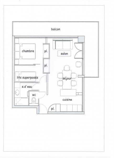 foto 10 Huurhuis van particulieren La Plagne appartement Rhne-Alpes Savoie Plattegrond van de woning