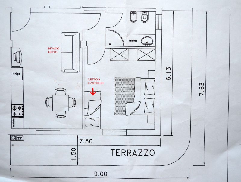 foto 13 Huurhuis van particulieren Bellaria Igea Marina appartement Emilia-Romagna Rimini (provincie) Plattegrond van de woning