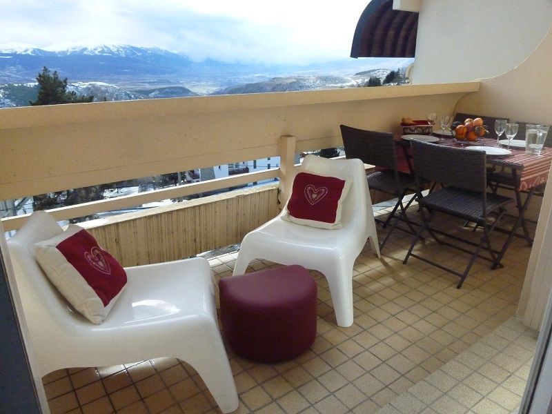 foto 7 Huurhuis van particulieren Font Romeu appartement Languedoc-Roussillon Pyrnes-Orientales Uitzicht vanaf het balkon