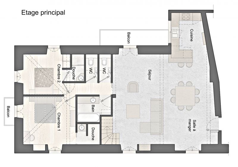 foto 6 Huurhuis van particulieren Annecy gite Rhne-Alpes Haute-Savoie Plattegrond van de woning