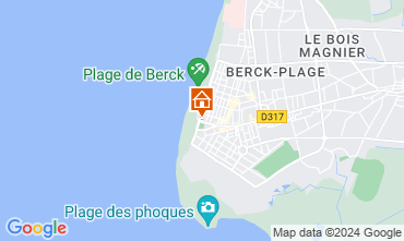 Kaart Berck-Plage (strand) Appartement 123711