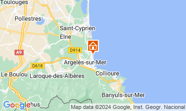 Kaart Argeles sur Mer Studio 99928