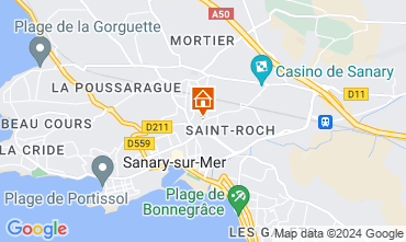 Kaart Sanary-sur-Mer Appartement 74545