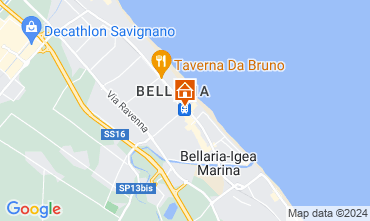 Kaart Bellaria Igea Marina Appartement 76604