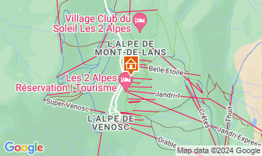 Kaart Les 2 Alpes Appartement 1219