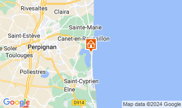 Kaart Canet-en-Roussillon Stacaravan 128460