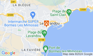 Kaart Le Lavandou Studio 105610