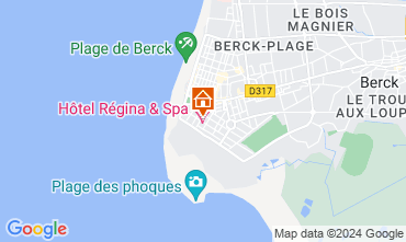 Kaart Berck-Plage (strand) Appartement 128786