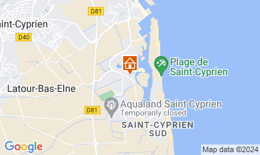 Kaart Saint Cyprien Plage (Strand) Appartement 108599