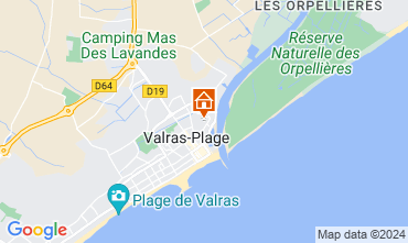 Kaart Valras-Plage (strand) Appartement 109062