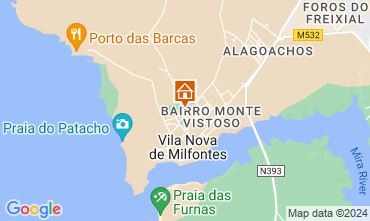 Kaart Vila nova de Milfontes Appartement 123681