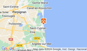 Kaart Saint Cyprien Plage (Strand) Appartement 73638