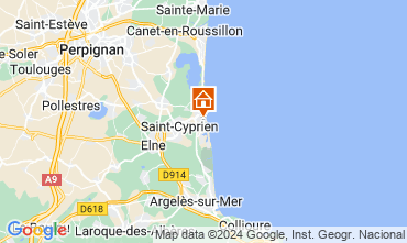 Kaart Saint Cyprien Plage (Strand) Appartement 112958