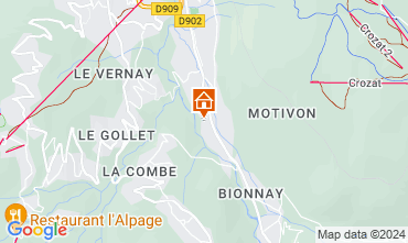 Kaart Saint Gervais Mont-Blanc Appartement 58539
