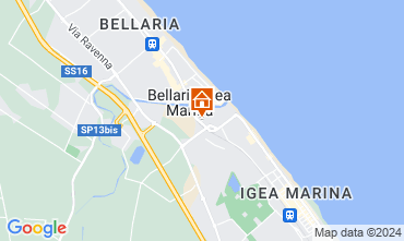 Kaart Bellaria Igea Marina Appartement 71681