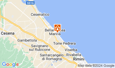 Kaart Bellaria Igea Marina Appartement 107532