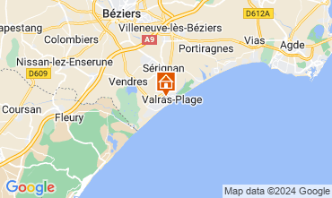 Kaart Valras-Plage (strand) Huis 100786