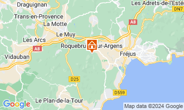 Kaart Roquebrune sur Argens Vakantiehuis 128015