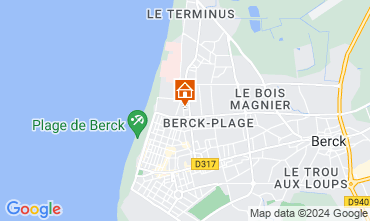 Kaart Berck-Plage (strand) Appartement 127431