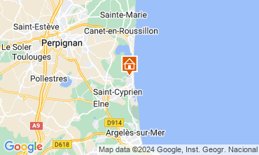 Kaart Saint Cyprien Plage (Strand) Vakantiehuis 124360