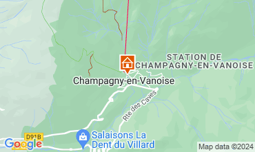 Kaart Champagny en Vanoise Studio 106489