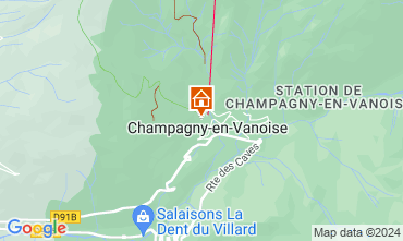 Kaart Champagny en Vanoise Appartement 69458