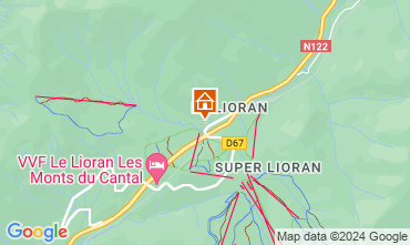 Kaart Le Lioran Vakantiehuis 128011