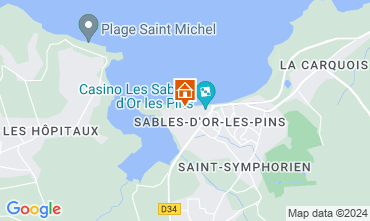 Kaart Sables-d'Or-les-Pins Appartement 10128