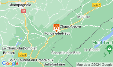 Kaart Foncine le Haut Vakantiehuis 128701