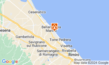 Kaart Bellaria Igea Marina Appartement 129102