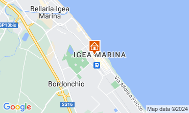 Kaart Bellaria Igea Marina Appartement 82159