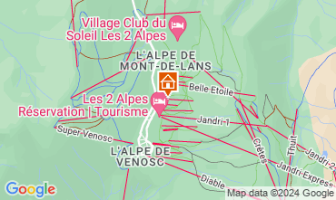 Kaart Les 2 Alpes Studio 106694