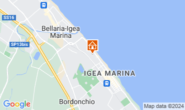 Kaart Bellaria Igea Marina Appartement 107978