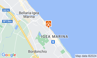 Kaart Bellaria Igea Marina Appartement 108340