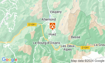 Kaart Alpe d'Huez Chalet 108
