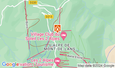 Kaart Les 2 Alpes Chalet 119953