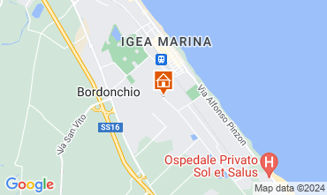 Kaart Bellaria Igea Marina Appartement 115537