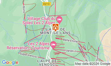 Kaart Les 2 Alpes Chalet 117369