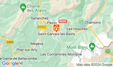 Kaart Saint Gervais Mont-Blanc Appartement 66844