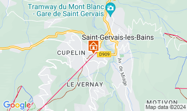 Kaart Saint Gervais Mont-Blanc Appartement 66844