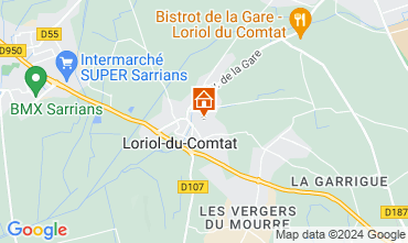 Kaart Loriol-du-Comtat Vakantiehuis 118640