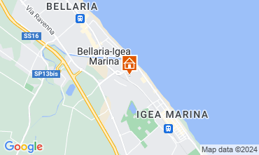 Kaart Bellaria Igea Marina Appartement 84028