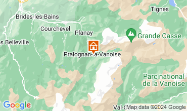 Kaart Pralognan la Vanoise Huis 81037