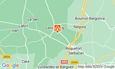 Kaart Roquefort Vakantiehuis 126176
