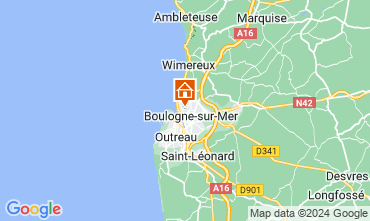 Kaart Boulogne/mer Vakantiehuis 116112