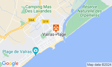 Kaart Valras-Plage (strand) Studio 10164