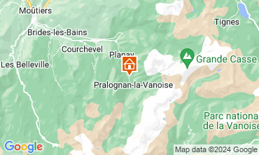Kaart Pralognan la Vanoise Appartement 128573