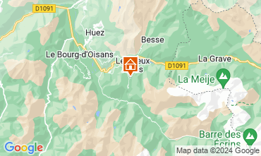 Kaart Les 2 Alpes Chalet 128566